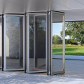 High Quality Thermal Break Aluminum Interior Temporary Bi Folding Glass Door Philippines